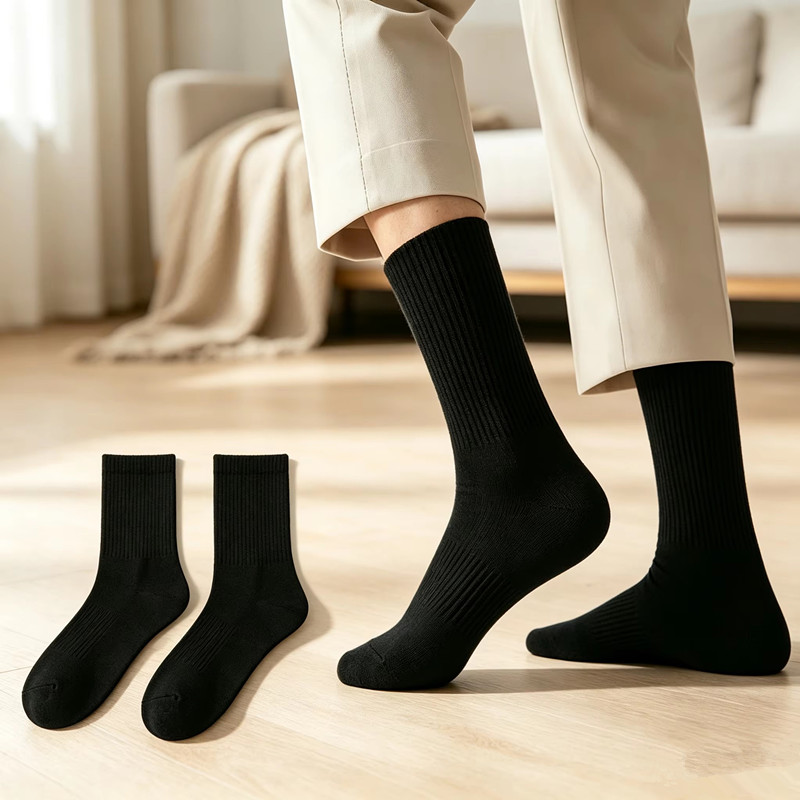 Socks Ankle Men - 2 Pairs Crew Athletic Socks for