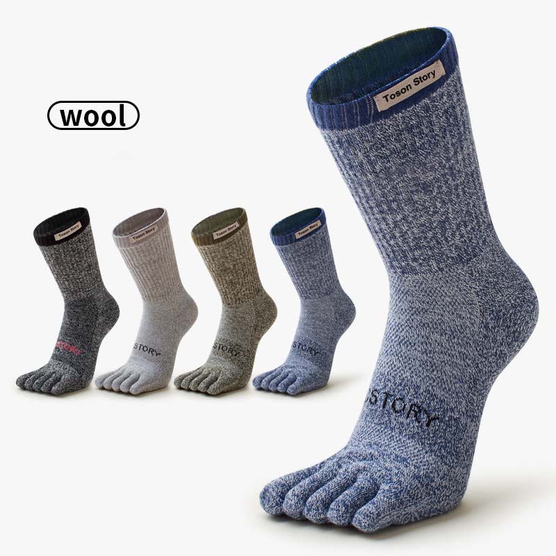 Socks Ankle Men - Merino Wool Five Finger Sports Socks