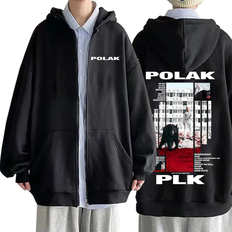 Rapper Plk Polak Print Zipper  - Mens Fashion Zip Up Hoodies recension och pris
