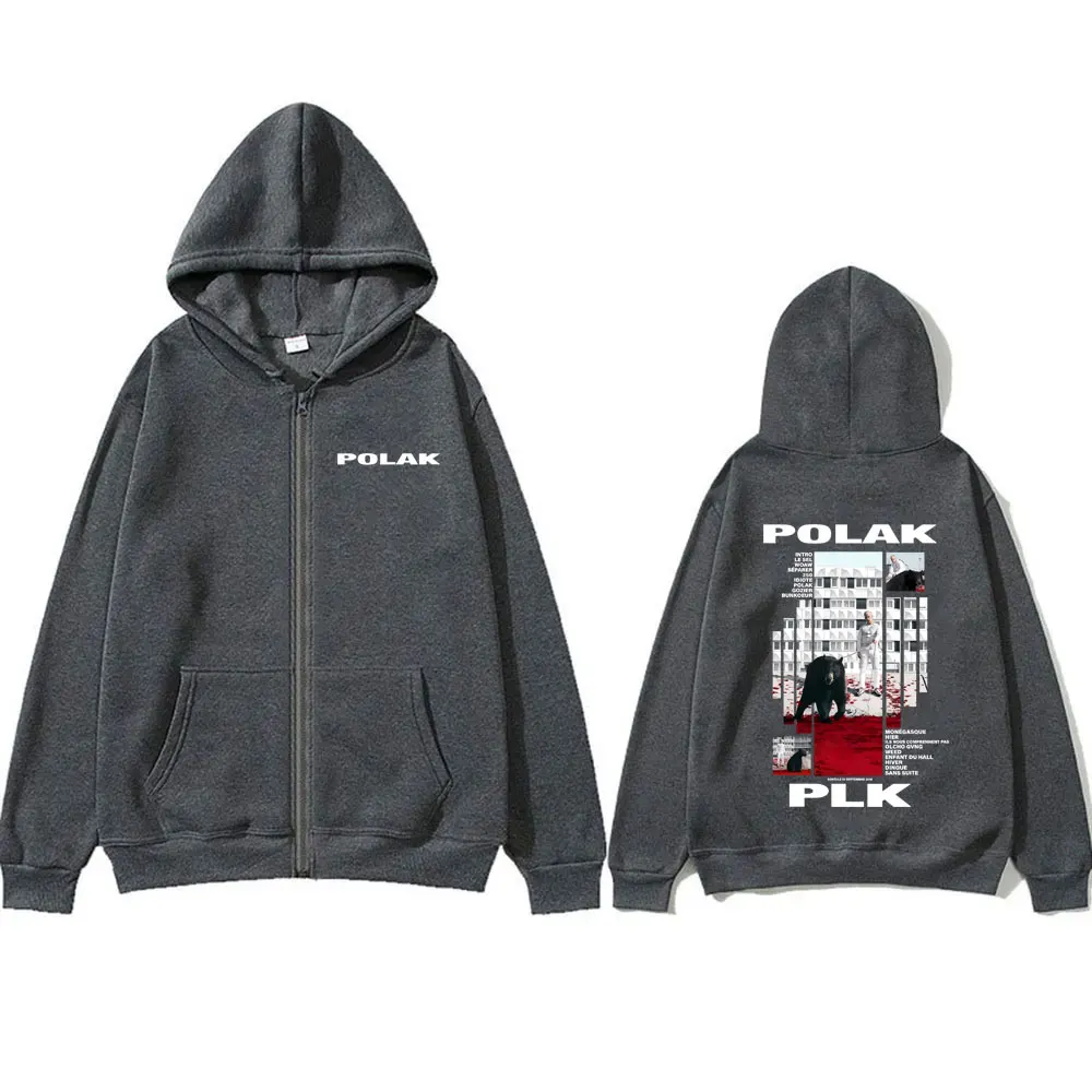Rapper Plk Polak Print Zipper  - Mens Fashion Zip Up Hoodies recension och pris