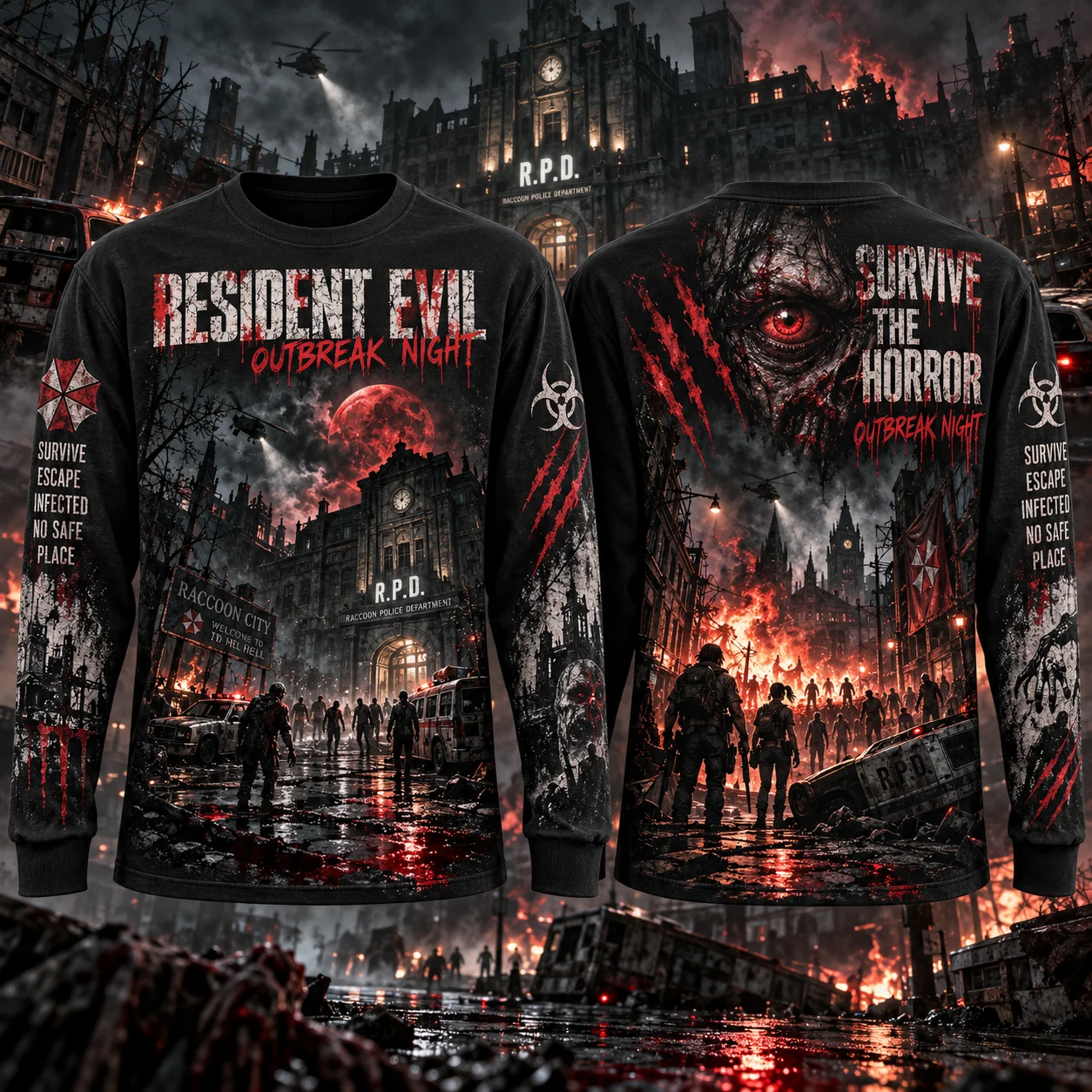 Resident Evil Long Sleeve T Sh - Mens Fashion Summer recension och pris