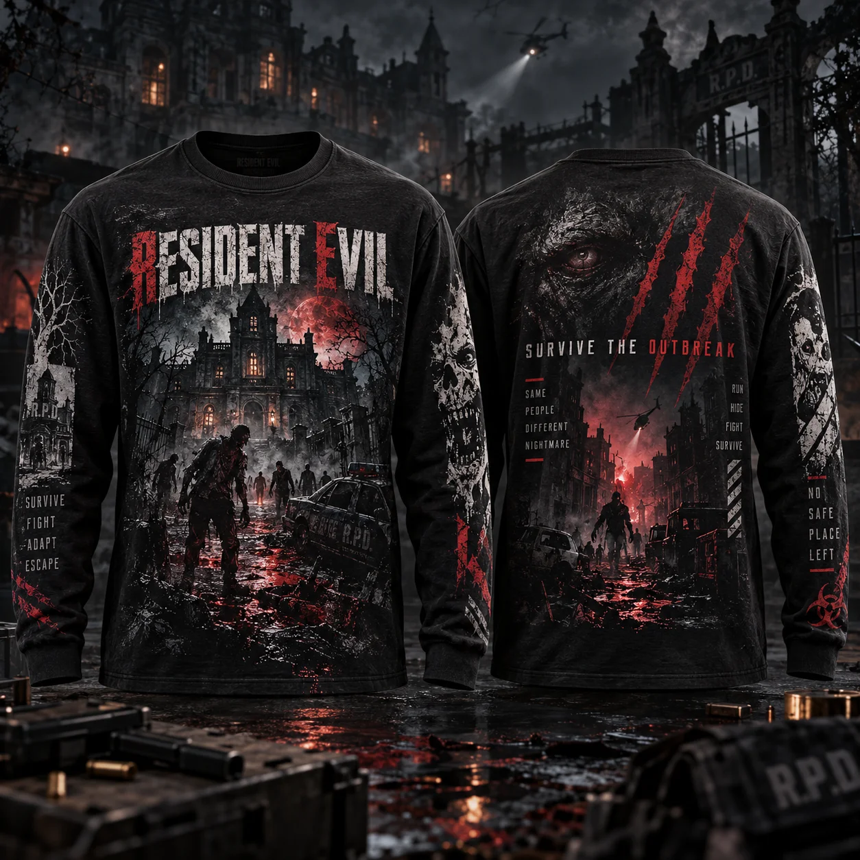 Resident Evil Long Sleeve T Sh - Mens Fashion Summer recension och pris