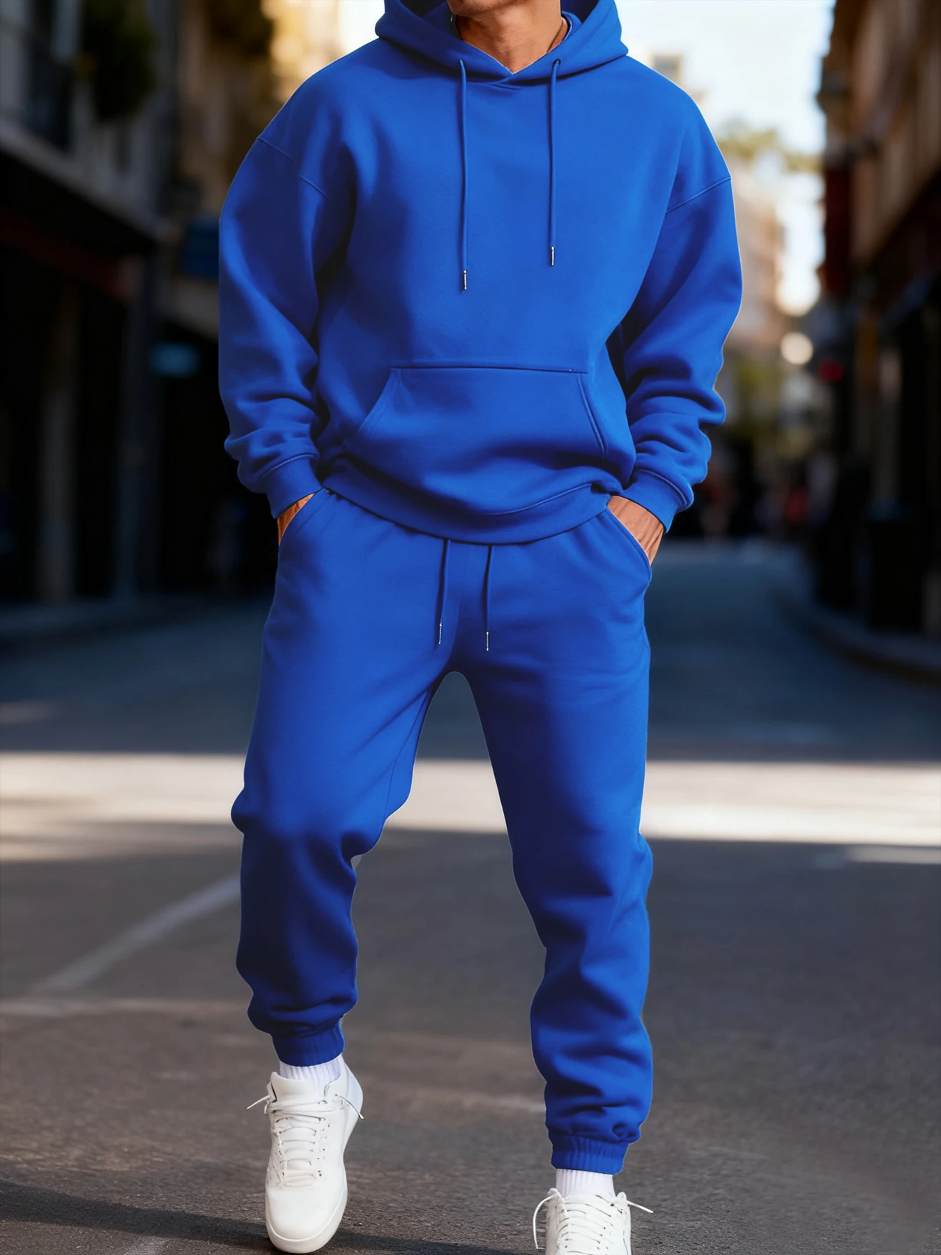 Man's Hoodie Set Winter Solid  - Mens Fashion Clothes recension och pris