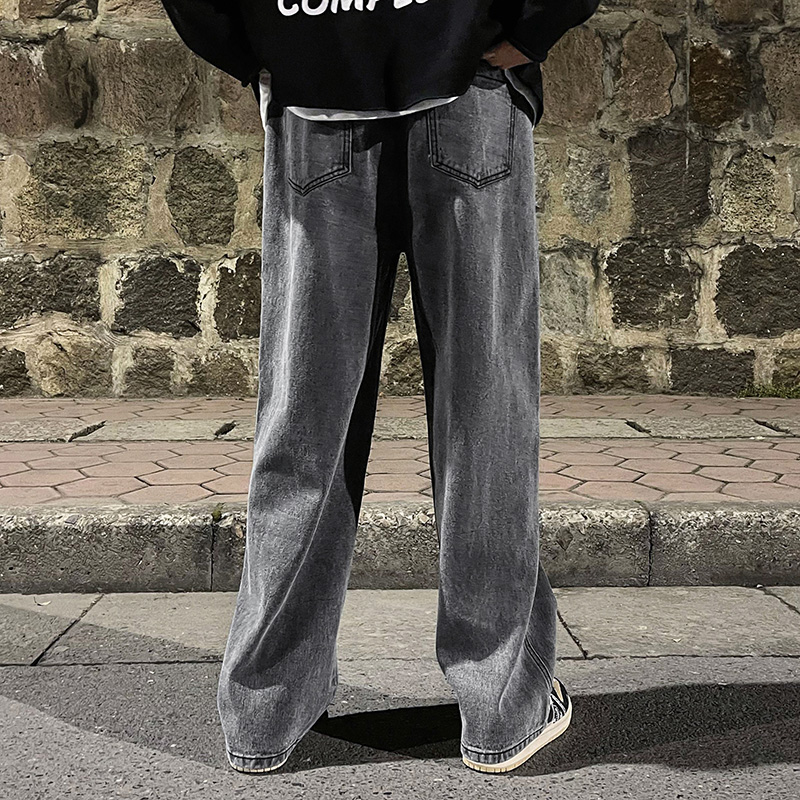 Korean Fashion Men's Baggy Jea - Men'S Fashion Grey Jeans recension och pris