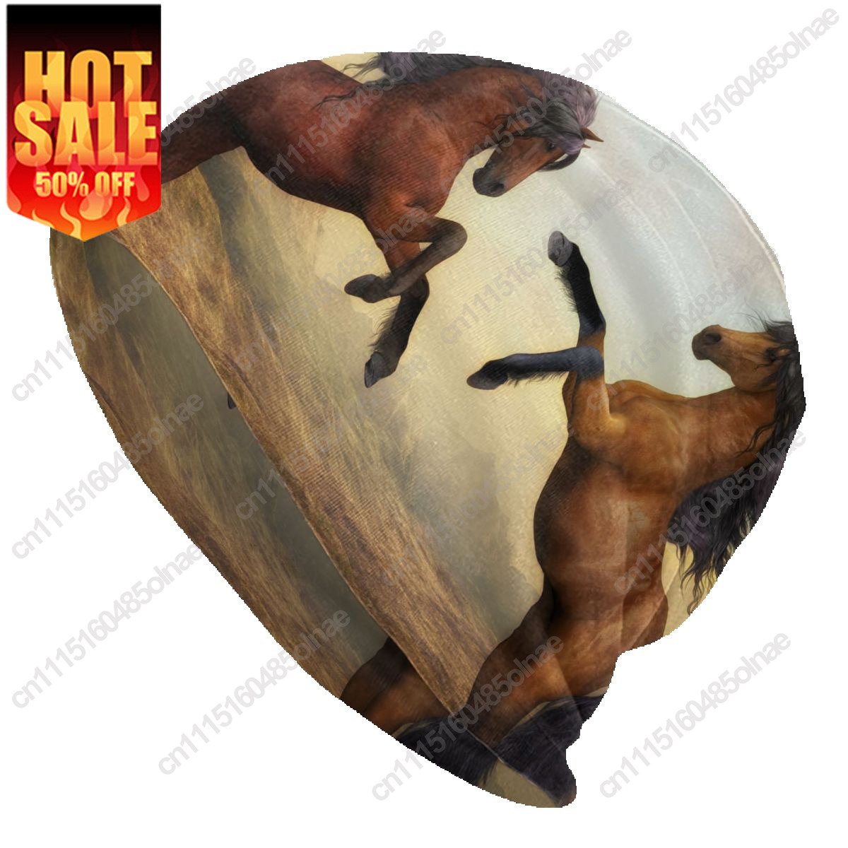 Brown Arabian Horse Skullies B - Men'S Fashion With Hat recension och pris