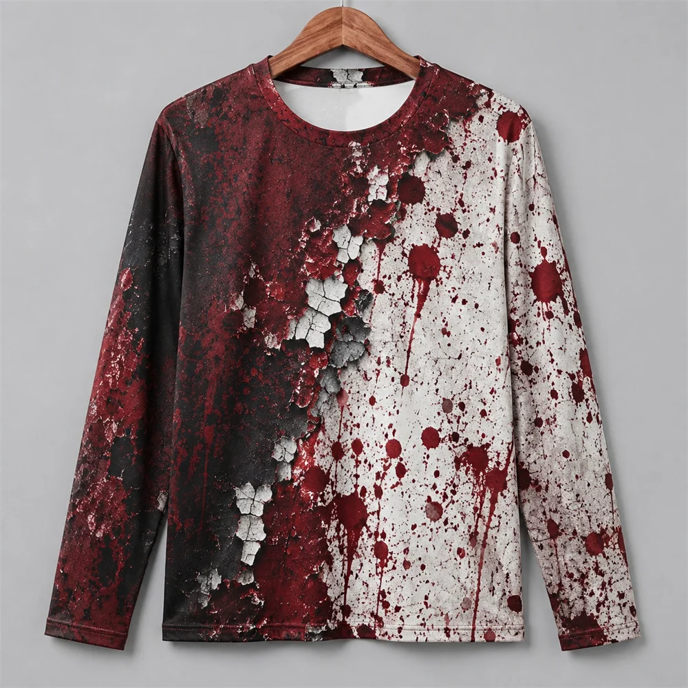 3D Print Horror Red Blood Stai - Men'S Fashion T Shirts recension och pris