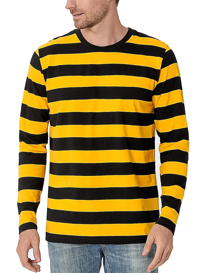 Contrast Stripe 3D Print Men L - Mens Fashion Clothes recension och pris