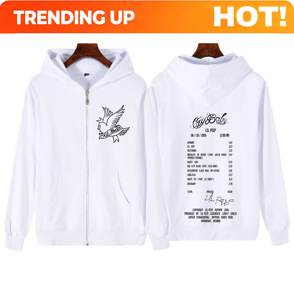 Rapper Lil Peep Cry Baby Album - Mens Fashion Zip Up Hoodies recension och pris