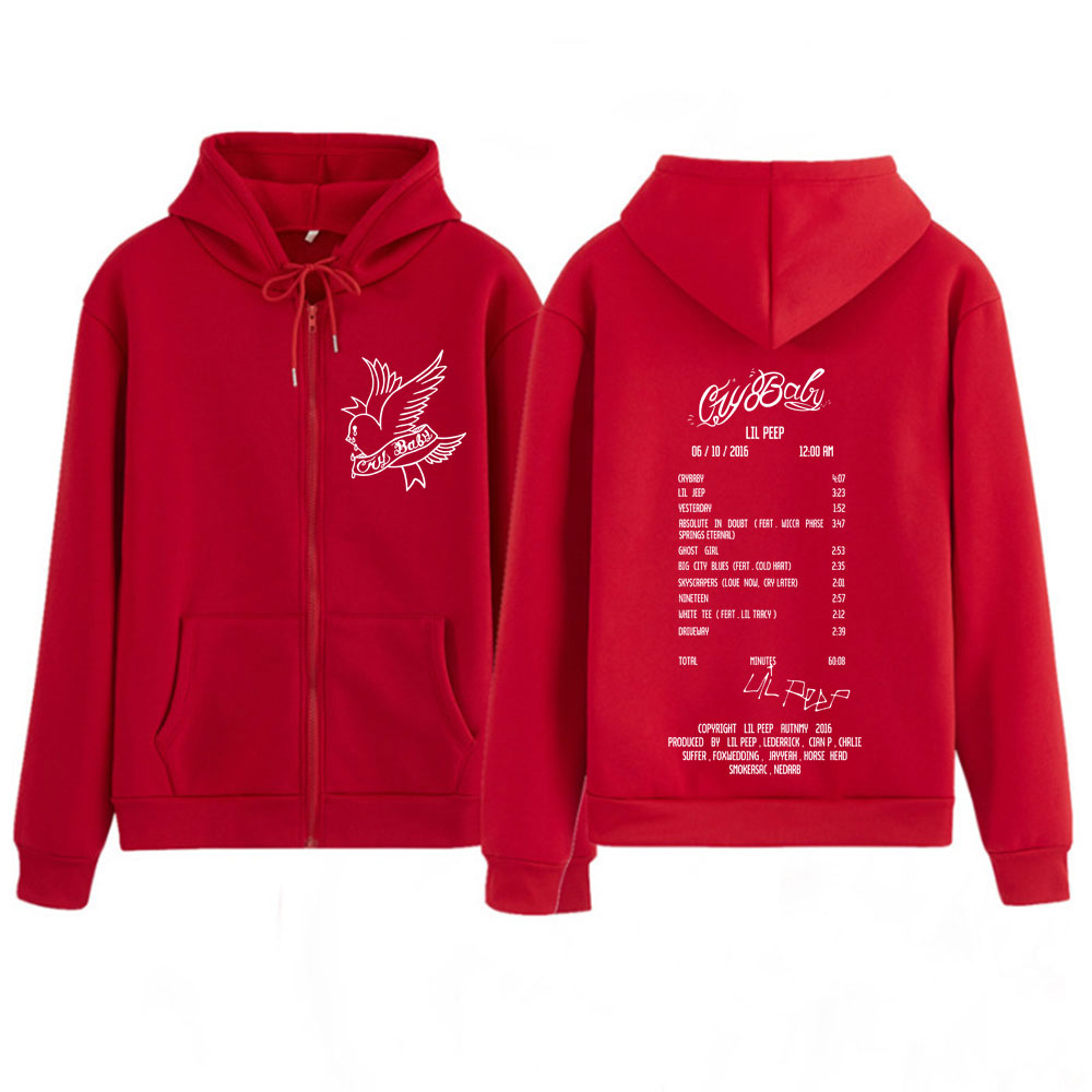 Rapper Lil Peep Cry Baby Album - Mens Fashion Zip Up Hoodies recension och pris