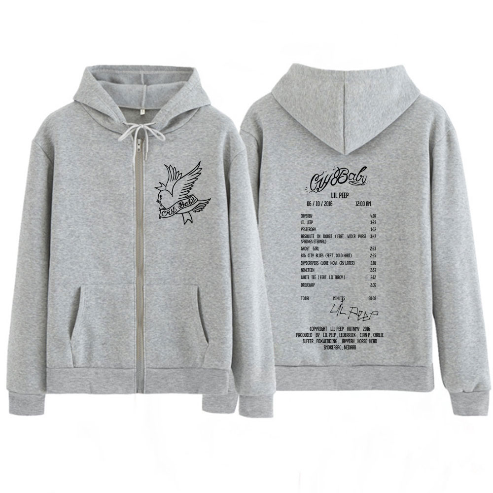 Rapper Lil Peep Cry Baby Album - Mens Fashion Zip Up Hoodies recension och pris