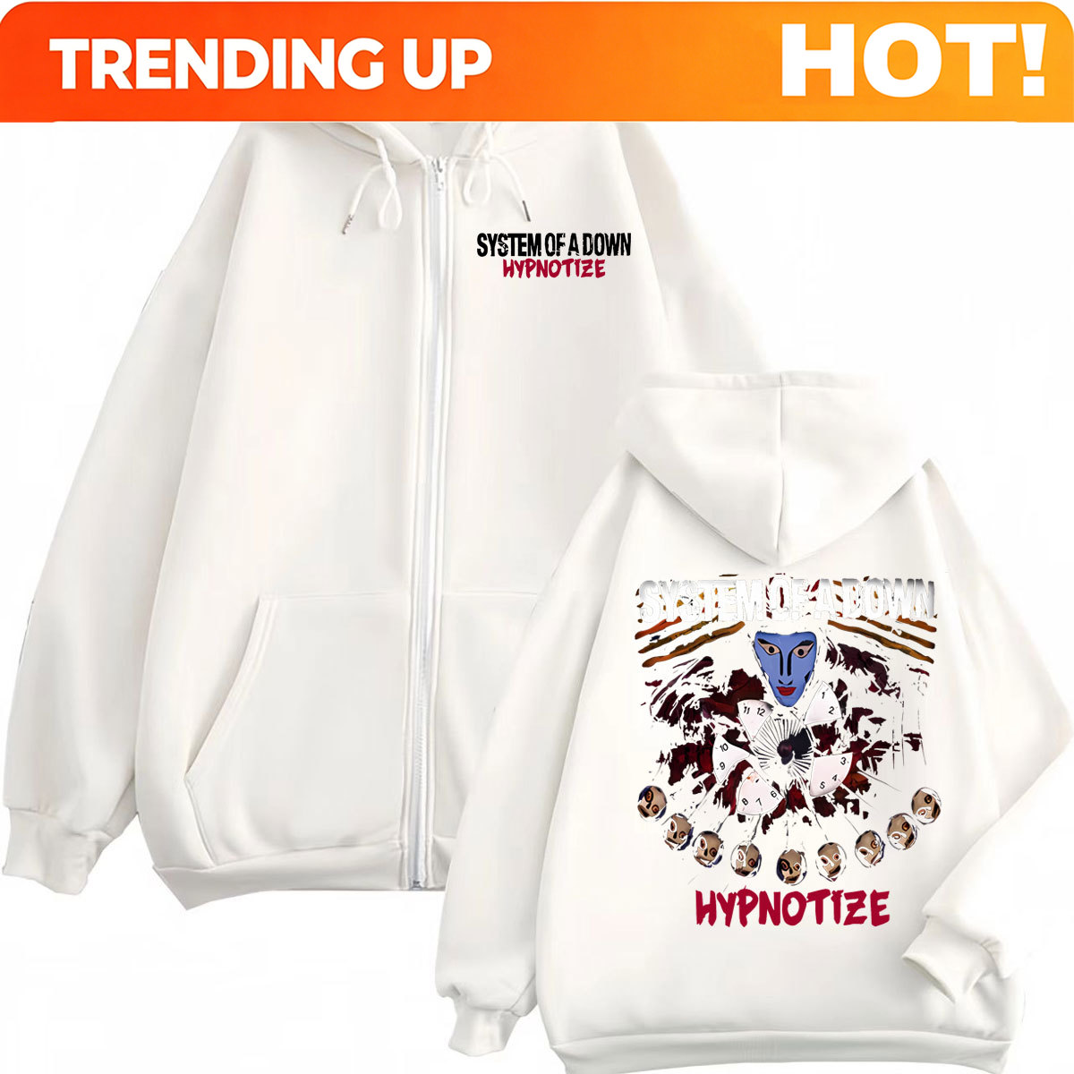 Rock Band System of A Down Hyp - Mens Fashion Zip Up Hoodies recension och pris