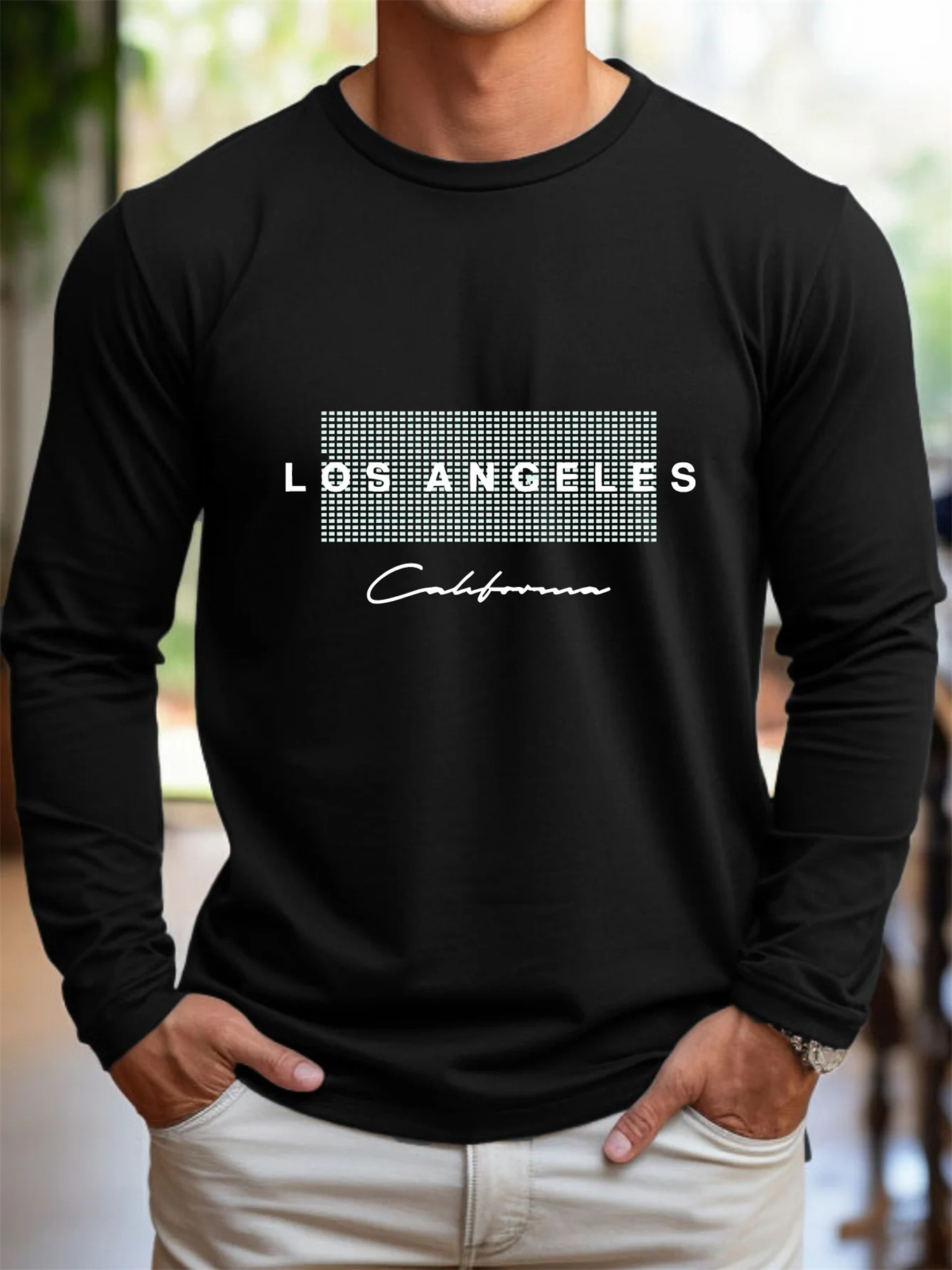 100% Pure Cotton Men's Long Sl - Men'S Fashion T Shirts recension och pris