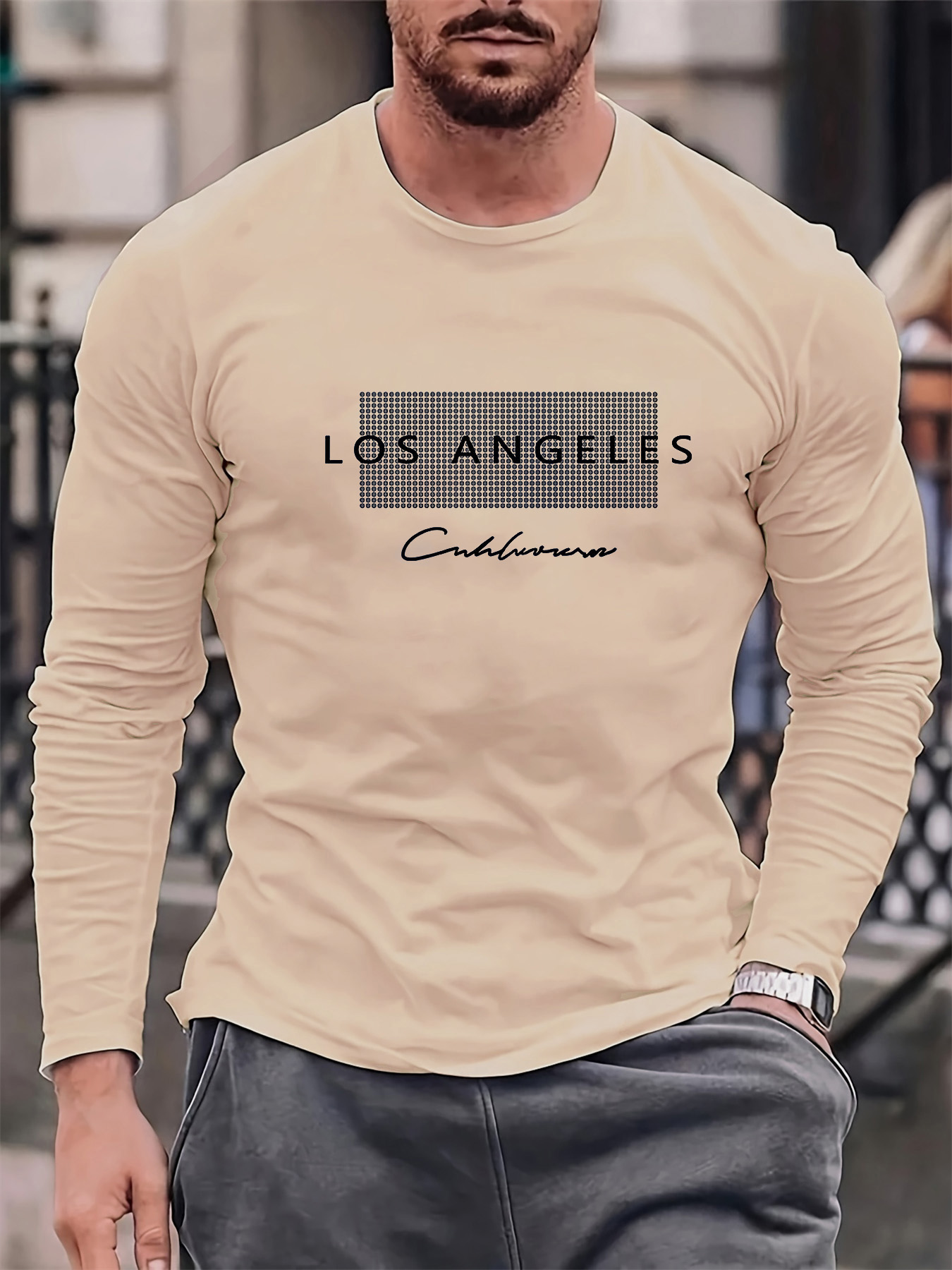 100% Pure Cotton Men's Long Sl - Men'S Fashion T Shirts recension och pris