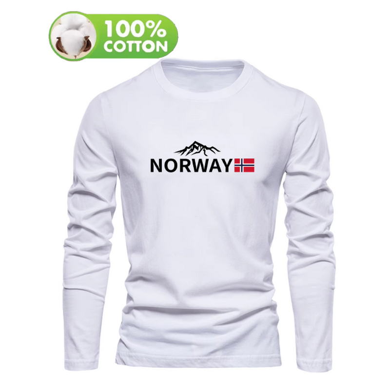 Autumn and winter 100 cotton m - Men'S Fashion T Shirts recension och pris