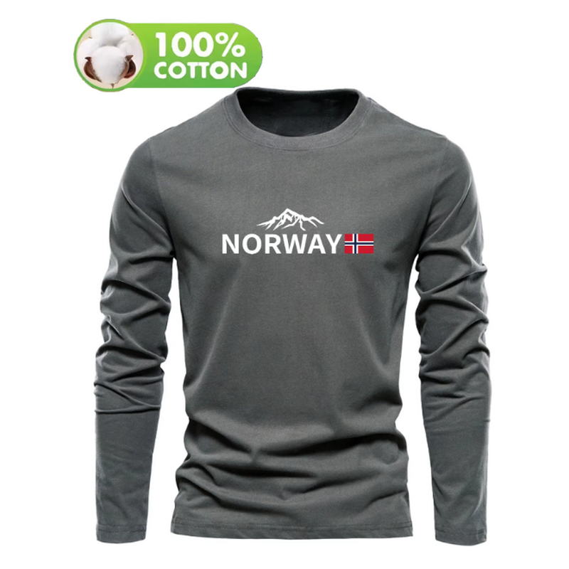 Autumn and winter 100 cotton m - Men'S Fashion T Shirts recension och pris