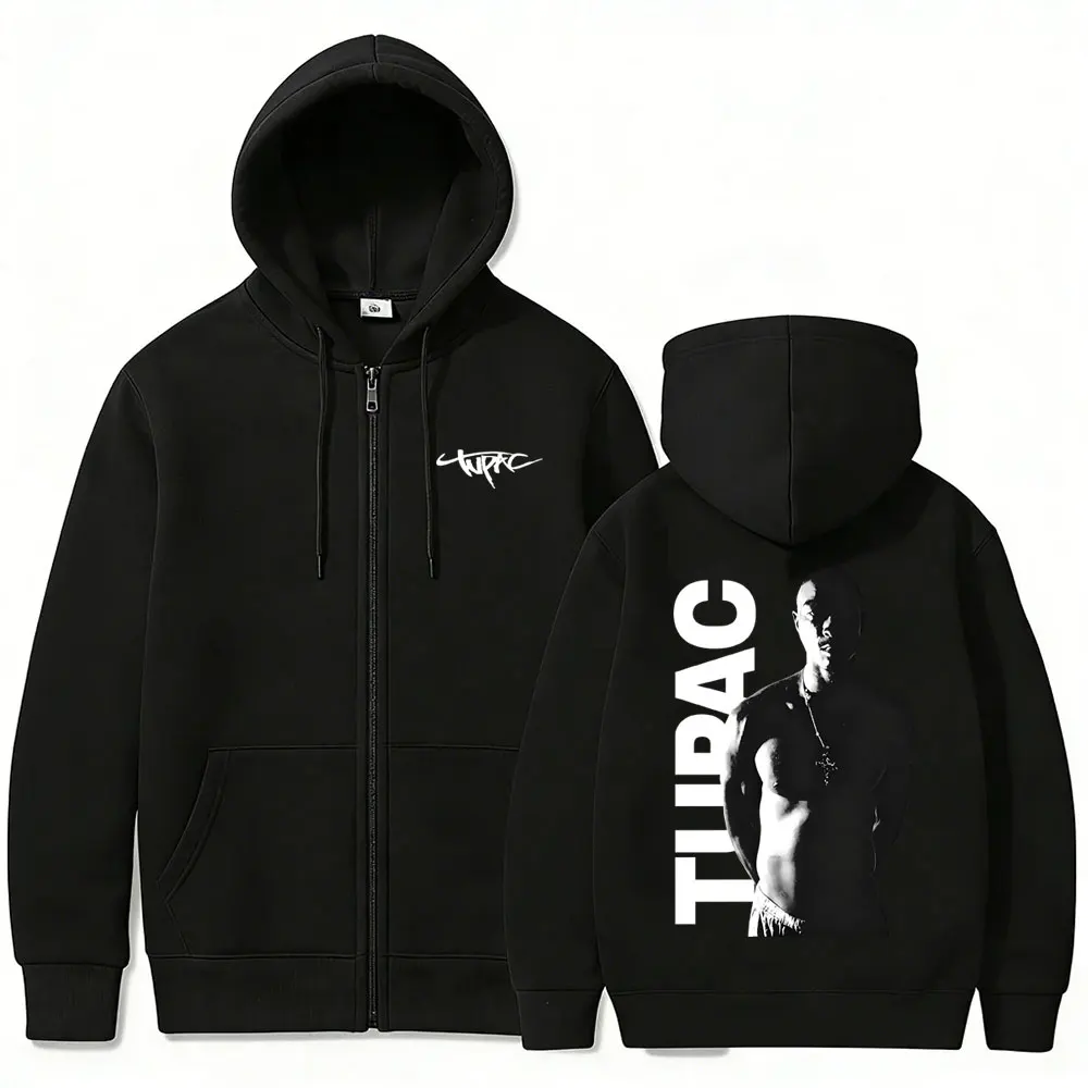 Rapper Tupac 2pac Zipper Hoodi - Mens Fashion Zip Up Hoodies recension och pris